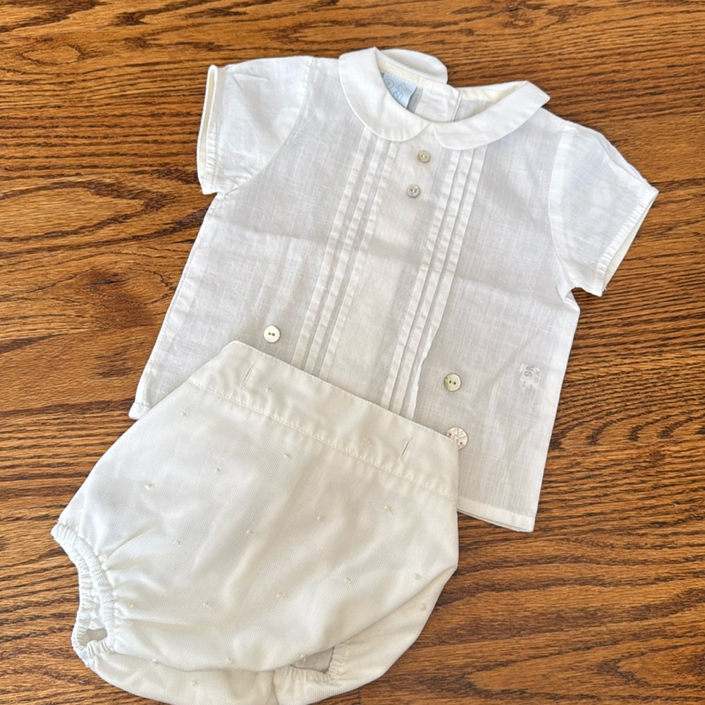 Artesanía Granlei Two Piece Baby Bloomer Set, 9M